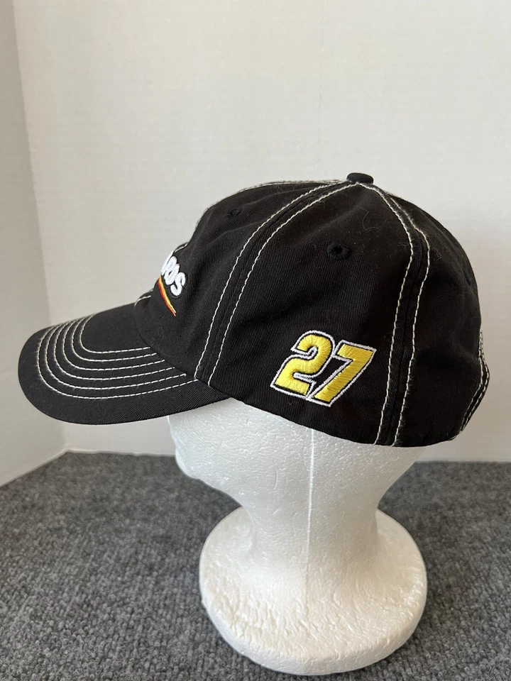 Sombrero NASCAR OSFA Negro Menards #27 Puntada en Contraste Auto Carreras  Foto 4 de 4