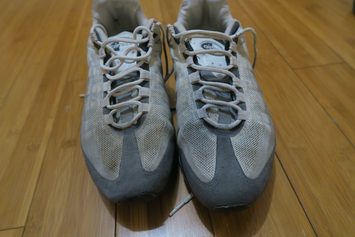 Nike Air Max 95 No Sew Black/Grey/White Size 11 No Box Retro Athletic (Read) Nike Air Max 95 Essential White/White-Grey Fog CT1268-100  main image 4