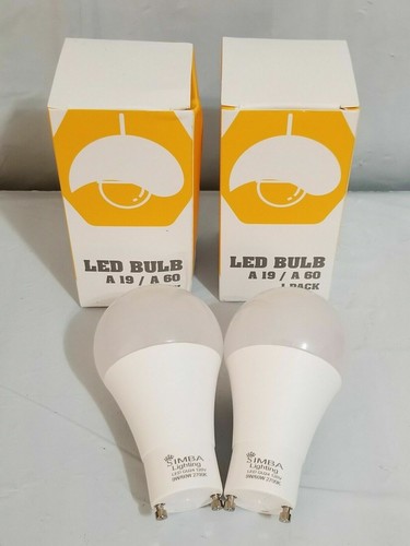 Lot of 2 Simba Lighting LED A19 Light Bulbs new in Box | eBay