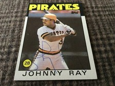1986 Topps Johnny Ray Autographed Baseball Card Pirates Angels Red Sox #615