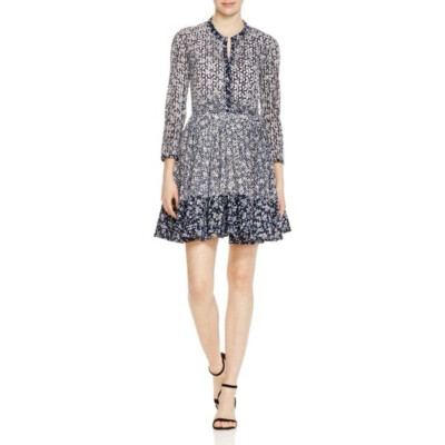 Maje 'rayana' Blue/White Floral Eyelet Fit+Flare Dress sz 1 | eBay Maje 'rayana' Blue/White Floral Eyelet Fit+Flare Dress sz 1 | eBay
