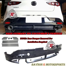 Fits 19-26 Mazda 3 5dr Hatch w/o Parking Sensor Holes MZ-Style Rear Lip (ABS)