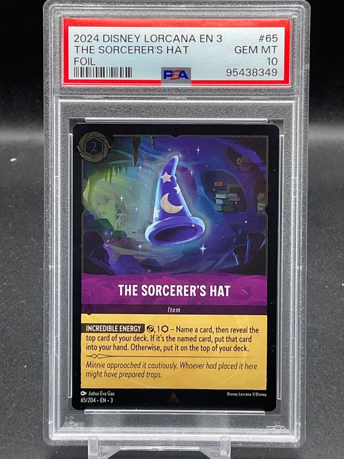 Disney Lorcana Into the Inklands Foil Card #65 The Sorcerer’s Hat PSA 10