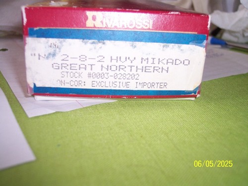 RivaRossi N Scale 2-8-2 Great Northern Mikado w/box. - Picture 2 of 10