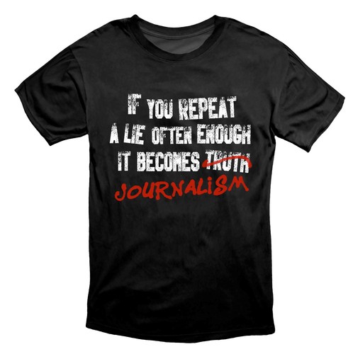 Journalism Is Dead Anti Legacy/Corporate Media T Shirt Black - Picture 1 of 2