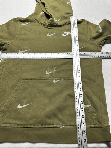 Nike Club Hoodie Youth Large All Over Print Monogram DX5699-378 Sweatshirt - Picture 5 of 8