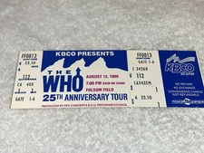 WHO 1989 UNUSED TICKET 25TH ANNIVERSARY ROGER DALTREY PETE TOWNSHEND USA