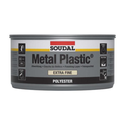 Soudal Metall Kunststoff extra feiner Füllstoff auf Polyesterbasis für Karosserie Reparatur 1kg 