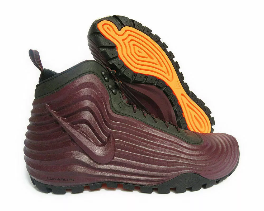 Nike ACG Lunardome 1 Sneakerboot 654867 669 Deep Burgundy Red Black Men 14 Shoes