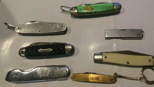 7 Vintage Antique Folding Pocket Knife Lot - Picture 3 of 11