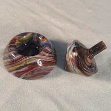 ANDY DAVIS, Glass Art Spinning Top Base, Encore Run , 329H