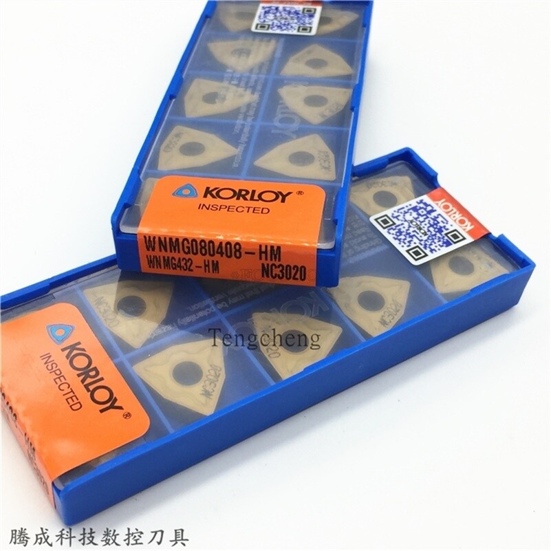 10Pcs Korloy WNMG080408-HM NC3020 WNMG432HM Cnc Carbide Inserts