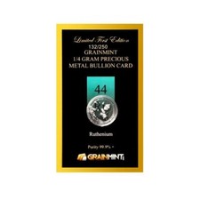 Carte d'investissement numérotée limitée pure à 99,9 % cristal de métal ruthé...