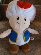 : 21" tall Super Mario TOAD Plush Stuffed Toy 2021 Original