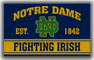 Notre Dame Football Team Memorable Flag 90x150cm3x5ft Fighting Irish Good Banner