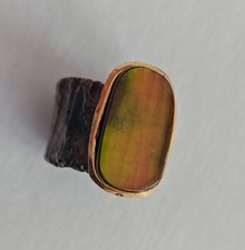 Pendente in argento con ammolite: gioiello massiccio con pietre preziose 925 - Italia Pendente in argento con ammolite: gioiello massiccio con pietre preziose 925 - Italia
