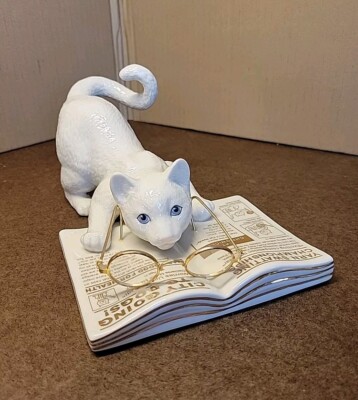 LENOX - CAT CHRONICLES - IVORY CAT COLLECTION -  24k gold VERY Collectible! NIB!