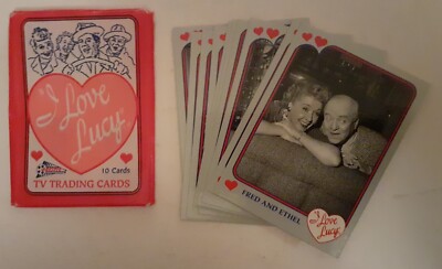   1991 Pack of 10 Different Pacific Trading Cards - I Love Lucy TV Programme
