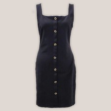 Shinestar Black Button Mini Dress | Bodycon Women's Dress | Sz Medium