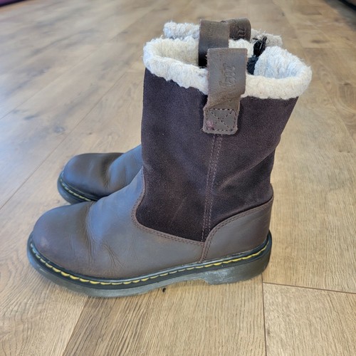 Dr Martens Juney J Boots Lined Brown 