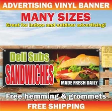 Deli Subs Sandwiches Advertising Banner Vinyl Mesh Sign fresh food restaurant