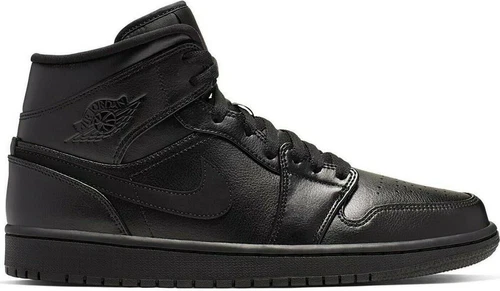 Jordan 1 Mid Triple Black 2019