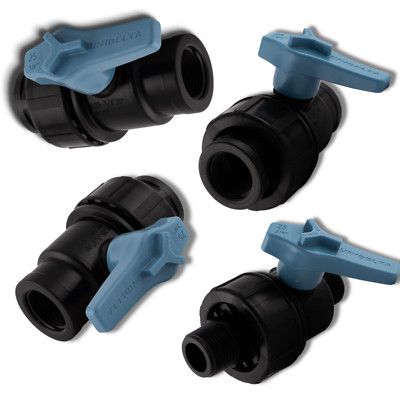 PP Kugelhahn | Innen oder Außengewinde | PP Fitting | Unidelta| DVGW Trinkwasser