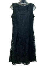 Black Dress Holiday Party 8 Lace Sleeveless lined Cocktail New York & Co.