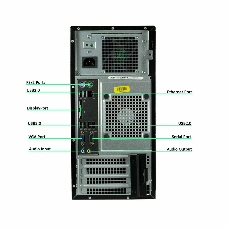 Dell Optiplex 3020 Tower PC Quad Core i7-4770 16GB RAM 1TB HDD Windows 10 Pro - Image 2 of 2