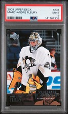 2003-04 Upper Deck Marc-Andre Fleury #234 Young Guns Rookie PSA 9
