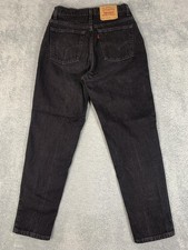 Vintage Levi's 512 Jeans Womens 12 29x29 Black Slim Taper USA Made 90s Y2K