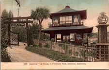 Japanese Tea House Piedmont Park Oakland California Antique Postcard