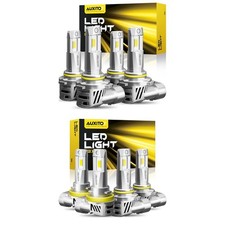 AUXITO H11 9006 9005 LED Headlight Fog Bulb High Low Beam White 6500K
