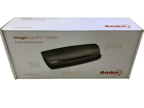 NEW AMBIR ImageScan PRO 687 DUPLEX CARD SCANNER MODEL: DS687 DS687-3 - NEW - Picture 5 of 7
