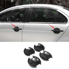 Carbon Fiber Style Outside Door Bowl Cup Cover For Mitsubishi Lancer Evo 07-2017