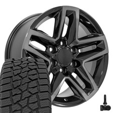 Set4 Oe Wheels Cv34b 18x8.5 Black Rims 27565r18 At Tires Tpms 6x139.7