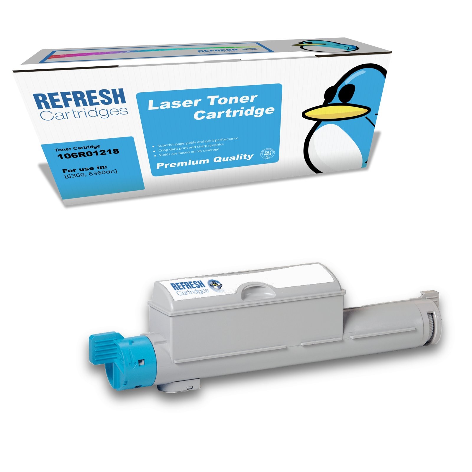 Refresh Cartridges Cyan 106R01218 Toner Compatible With Xerox Printers
