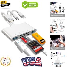 5-in-1 Memory Card Reader, USB OTG Adapter  SD Card Reader for i-Phone/i-Pad...