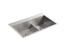 KOHLER K-3839-1-NA VAULT SMART DIVIDE OFFSET SINK