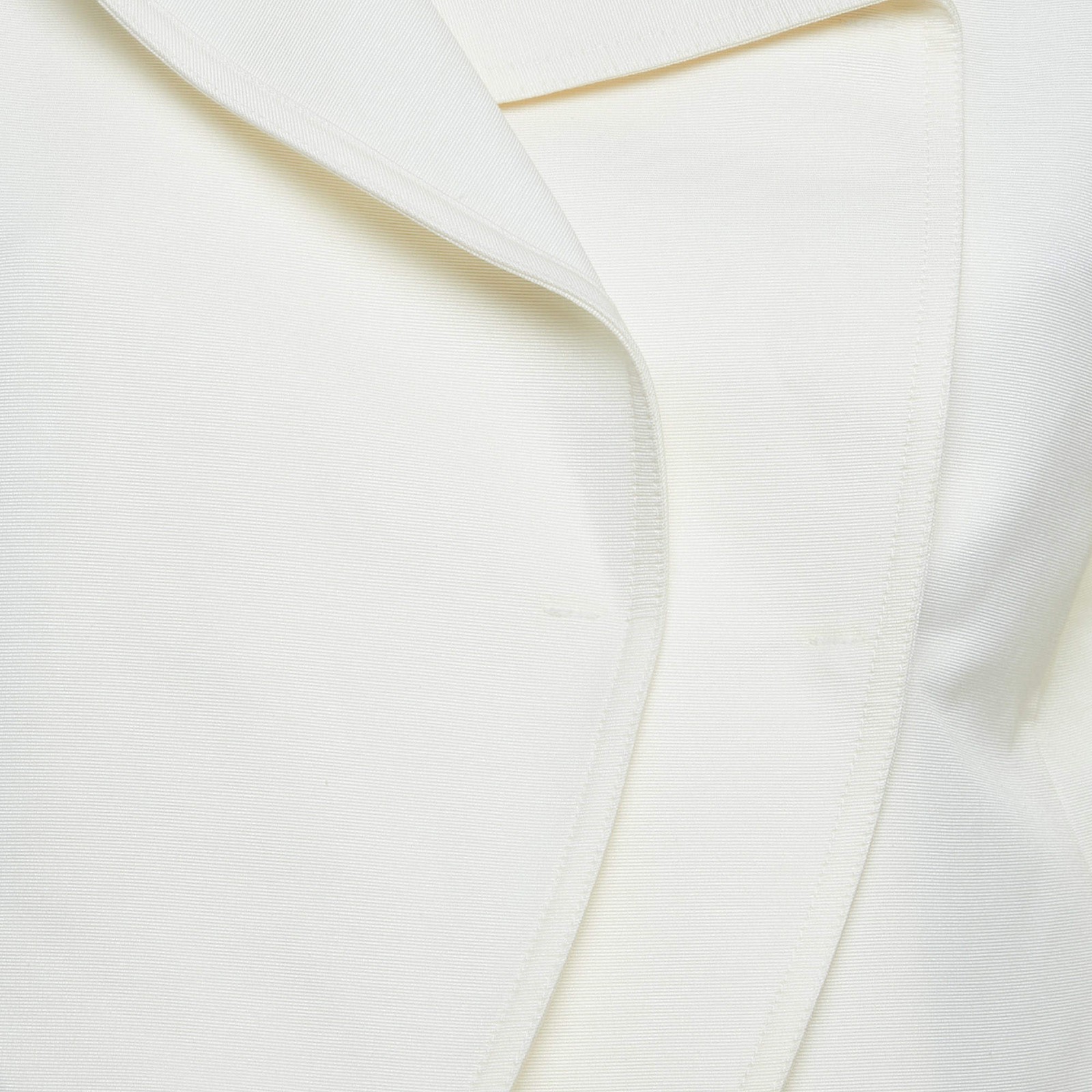 Valentino OffWhite Cotton CrossOver Jacket M thumbnail 3