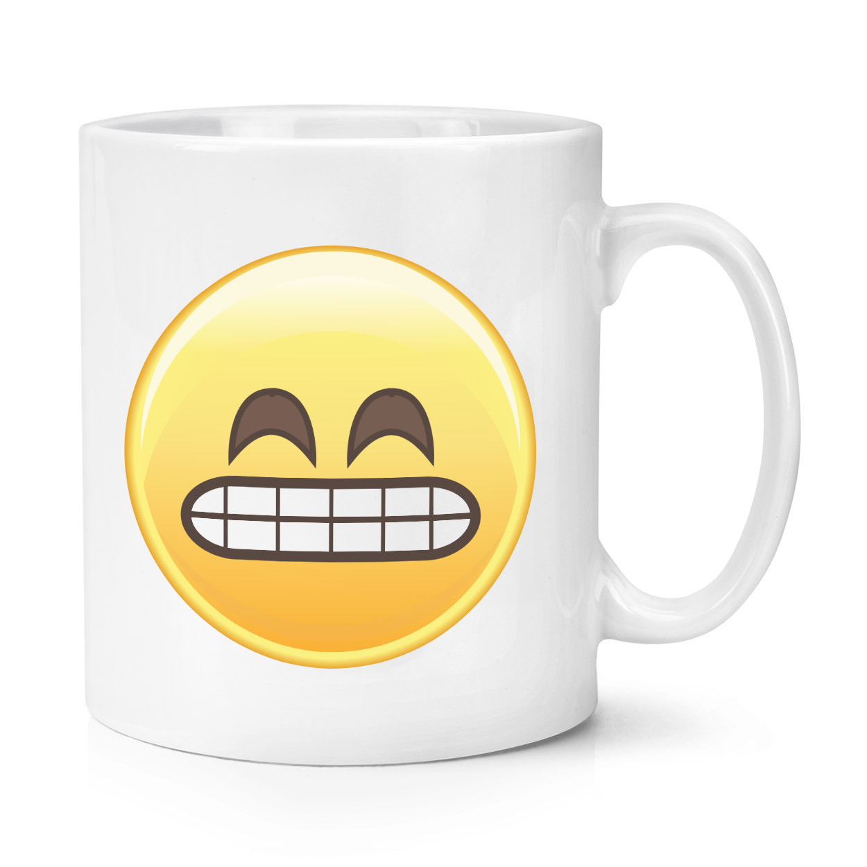 AWKWARD TEETH FACE EMOJI 10OZ MUG CUP - Funny Smiley Novelty Tea Coffee
