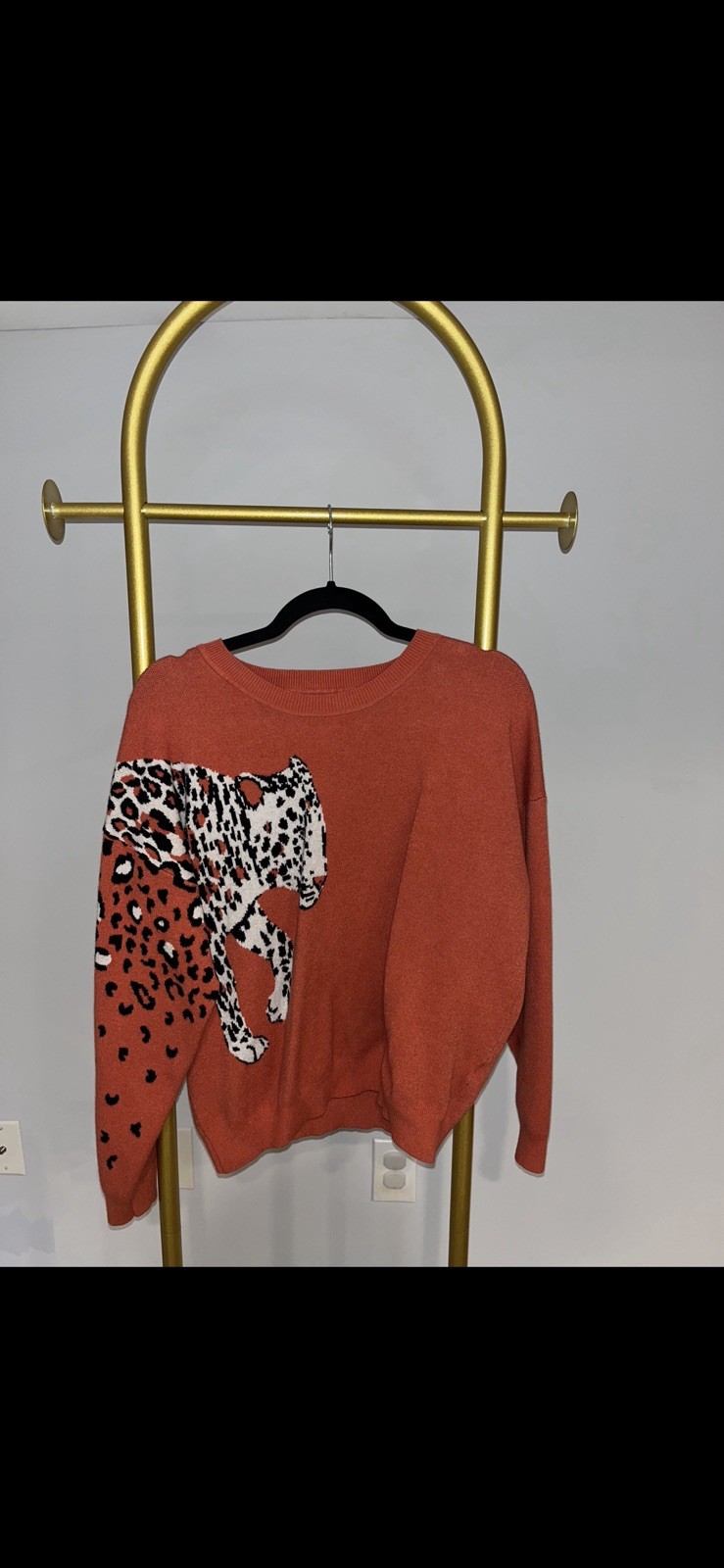 Women's Long Sleeve Leopard Print Patchwork Pullo… - image 1