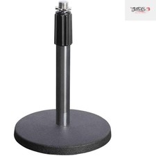 Adjustable Chrome Microphone Stand for Podcasters 9"-13" Height, Stable Base