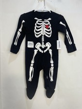 Old Navy Black Unisex Sleep Play Matching Print 2-Way-Zip Footed One-Piece Set