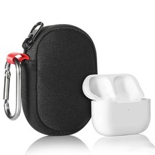 Water Resistant Earphone Case With Soft Interior And Portable Attachment Hook