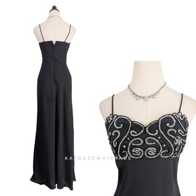 Vintage Morgan Co Prom Dress Maxi Gown 6 Black Babydoll Regency 90S Y2K  Empire | eBay
