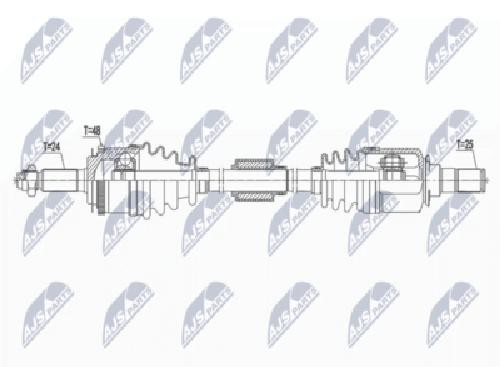 Original NTY Drive Shaft NPW-HY-551 For Hyundai