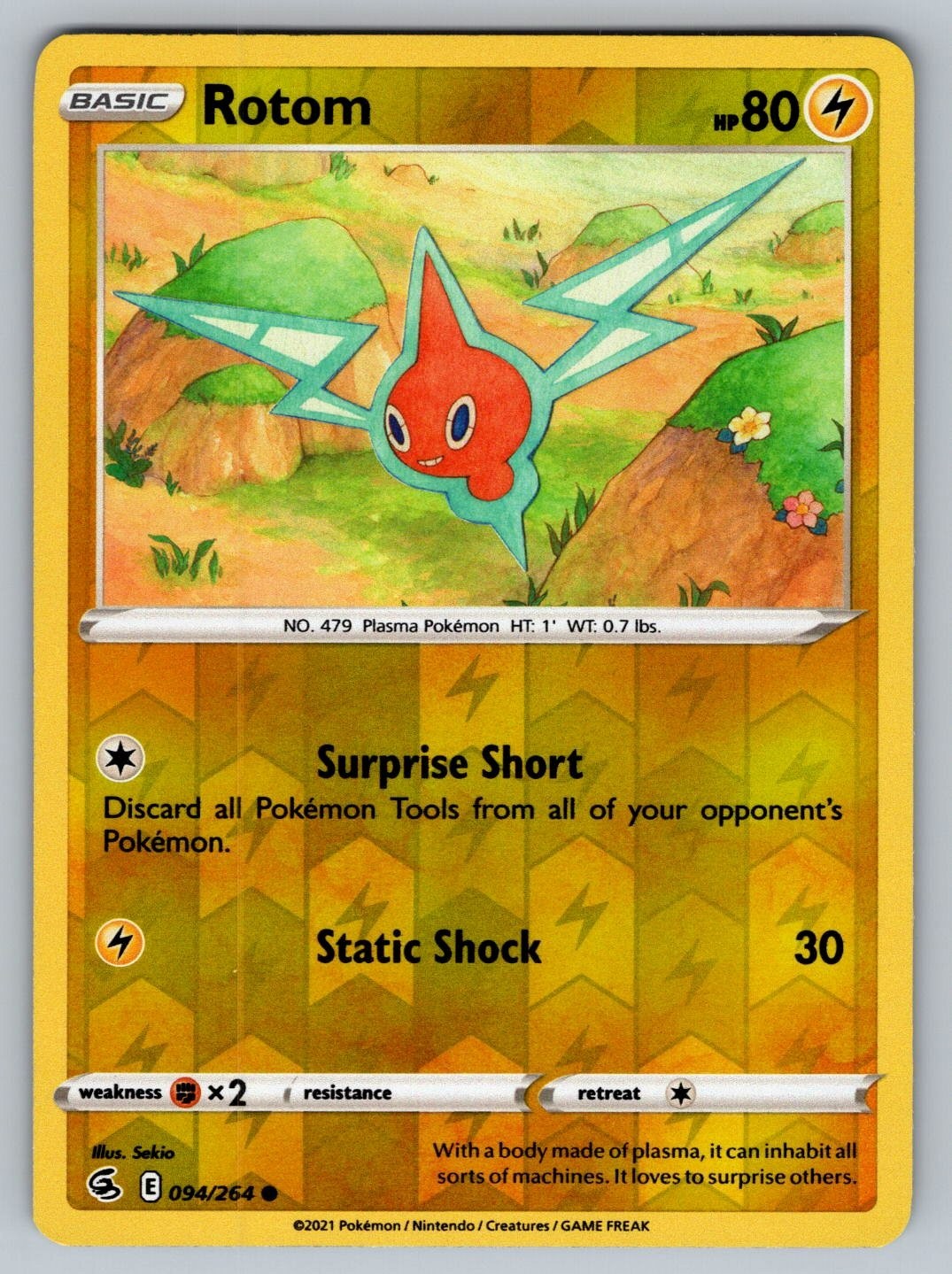 Rotom Reverse Holo - 094/264 - Fusion Strike Pokemon 2021