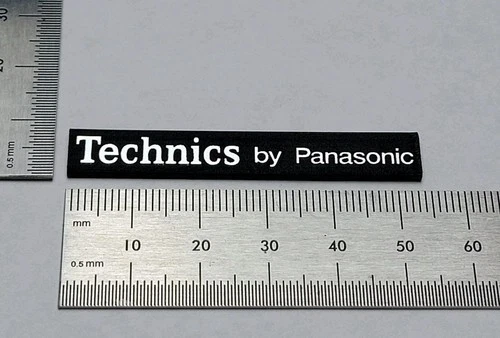 Technics by Panasonic SP10 Turntable Badge Logo Emblem Silver With Adhesive