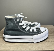 Converse Chuck Taylor Lift Youth Girls Sz 13C Shoes Black High Platform Sneakers